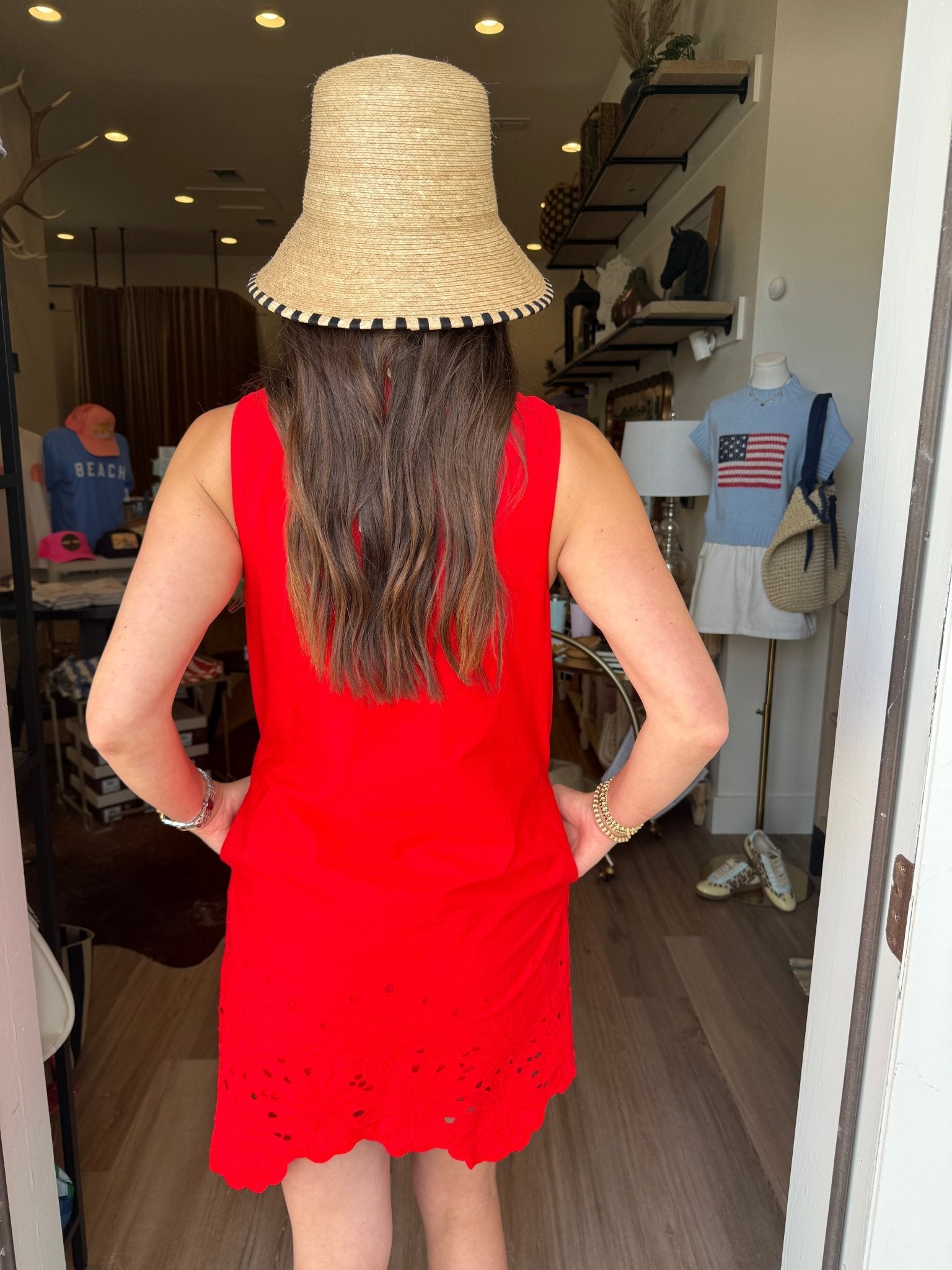 Poppy Eyelet MIni Dress - Elk + Elm