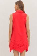Poppy Eyelet MIni Dress - Elk + Elm