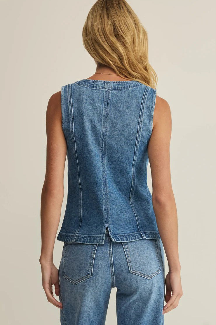 Porto Denim Vest - Elk + Elm