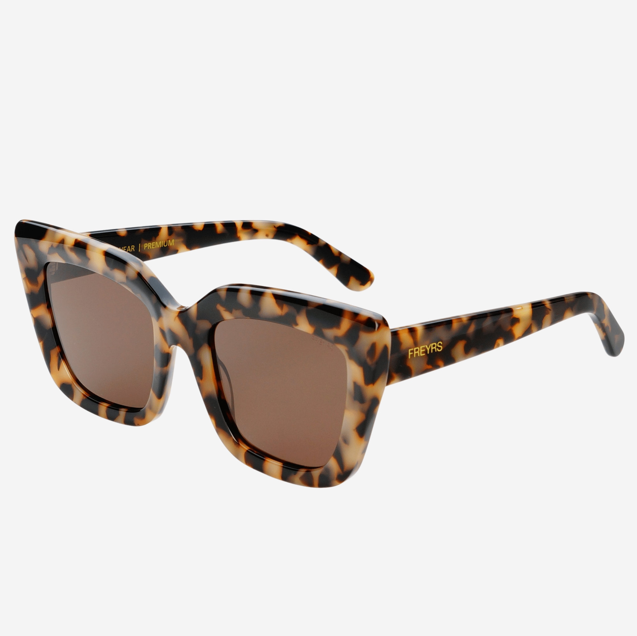 Portofino Acetate Oversized Cat Eye Sunglasses: Milky Tortoise - Elk + Elm