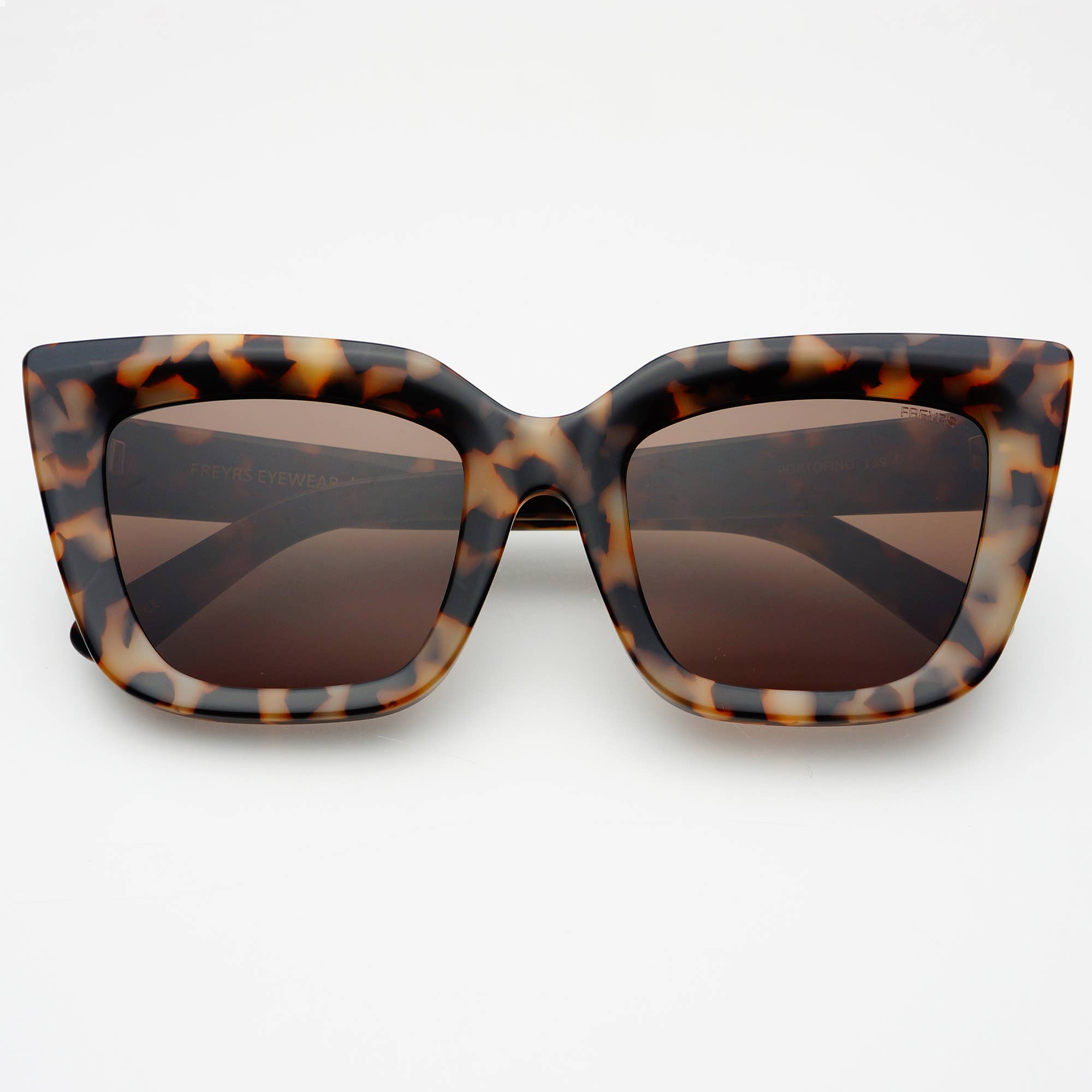 Portofino Acetate Oversized Cat Eye Sunglasses: Milky Tortoise - Elk + Elm
