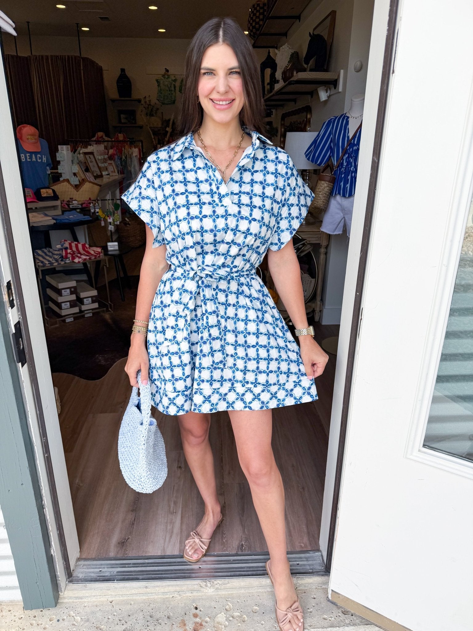 Portside Charm Dress - Elk + Elm