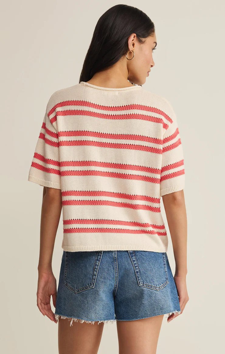 Prado Striped Sweater Tee - Elk + Elm
