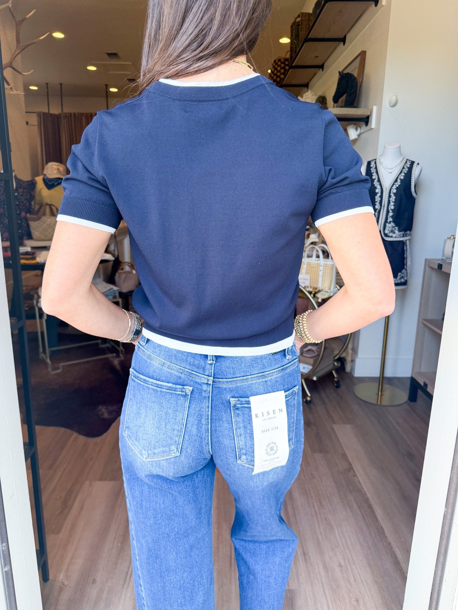 Preppy Layered Knit Top - Elk + Elm