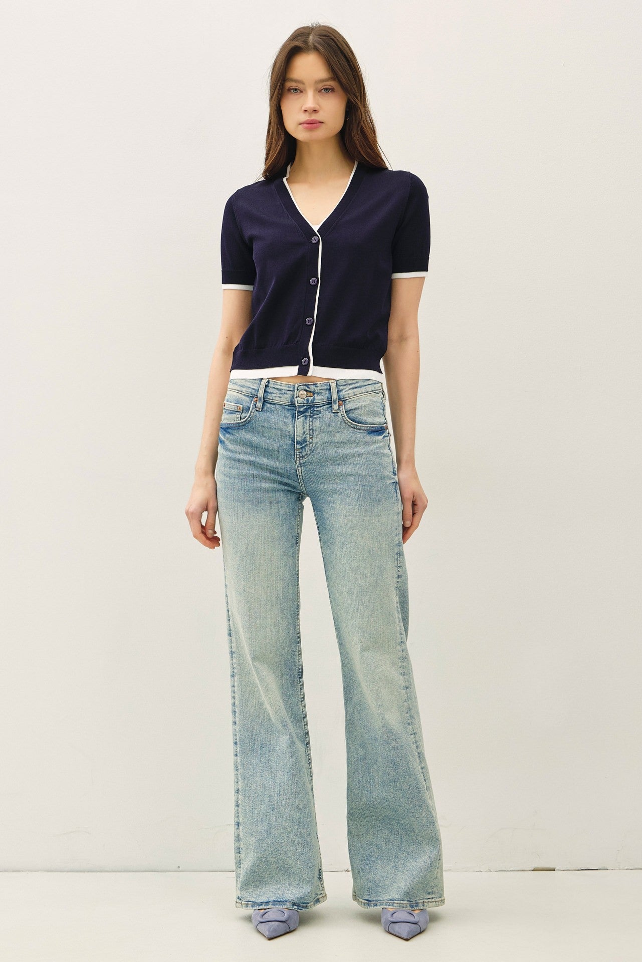Preppy Layered Knit Top - Elk + Elm