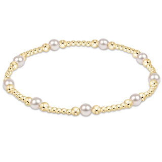 E Newton Purpose Bead Bracelet - Pearl