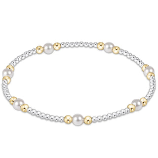 eNewton Purpose Pearl Mixed metal Bracelet 4mm