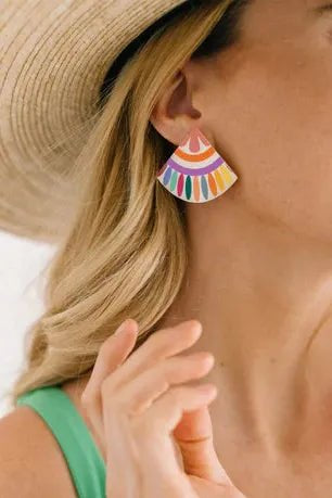 Rainbow Tile Earrings - Elk + Elm