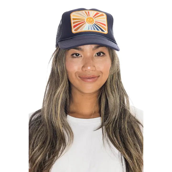 Rays Of Happy Trucker Hat - Elk + Elm