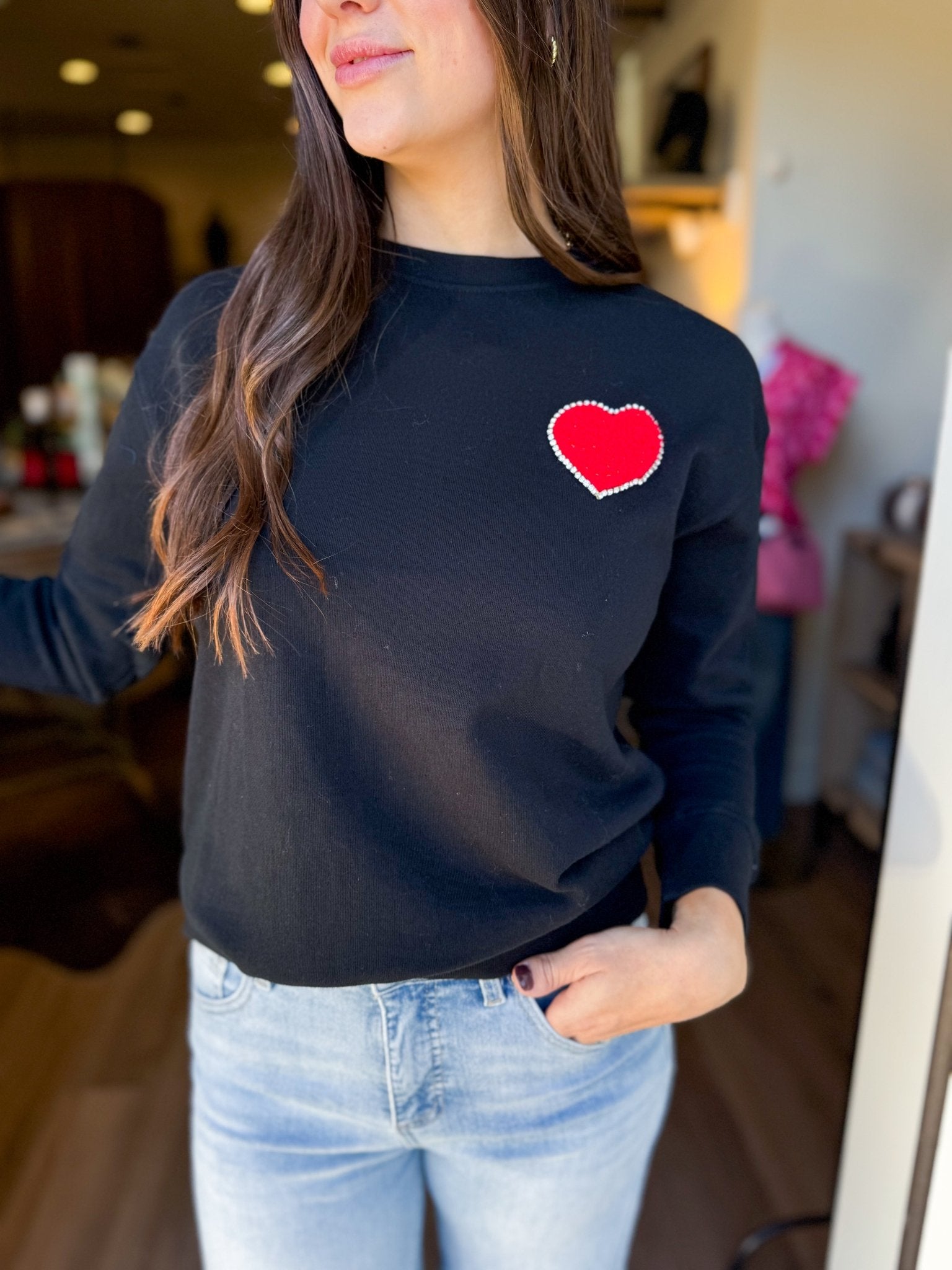 Red Heart Sweatshirt - Elk + Elm