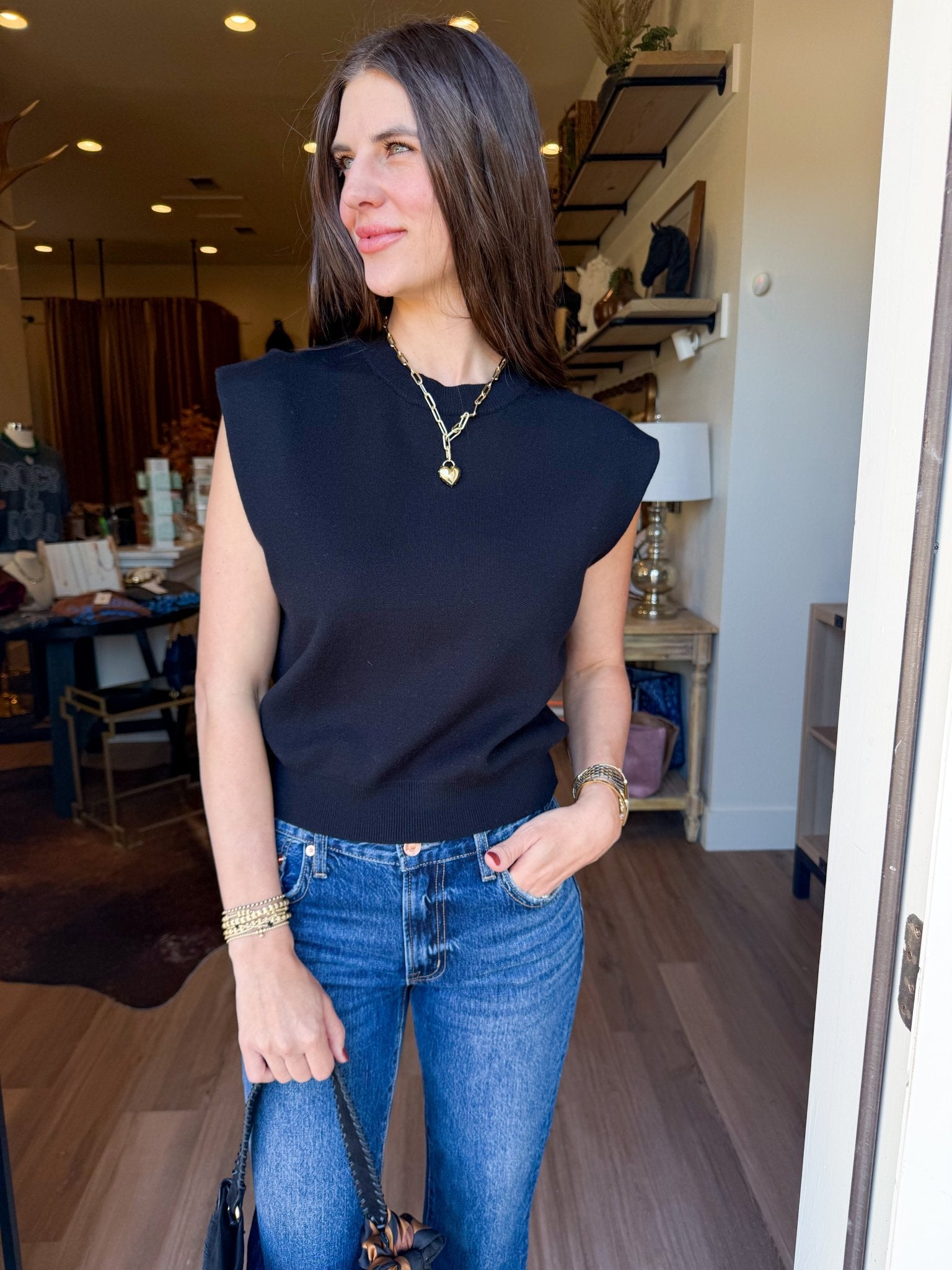 Reese Knit Top - Black - Elk + Elm