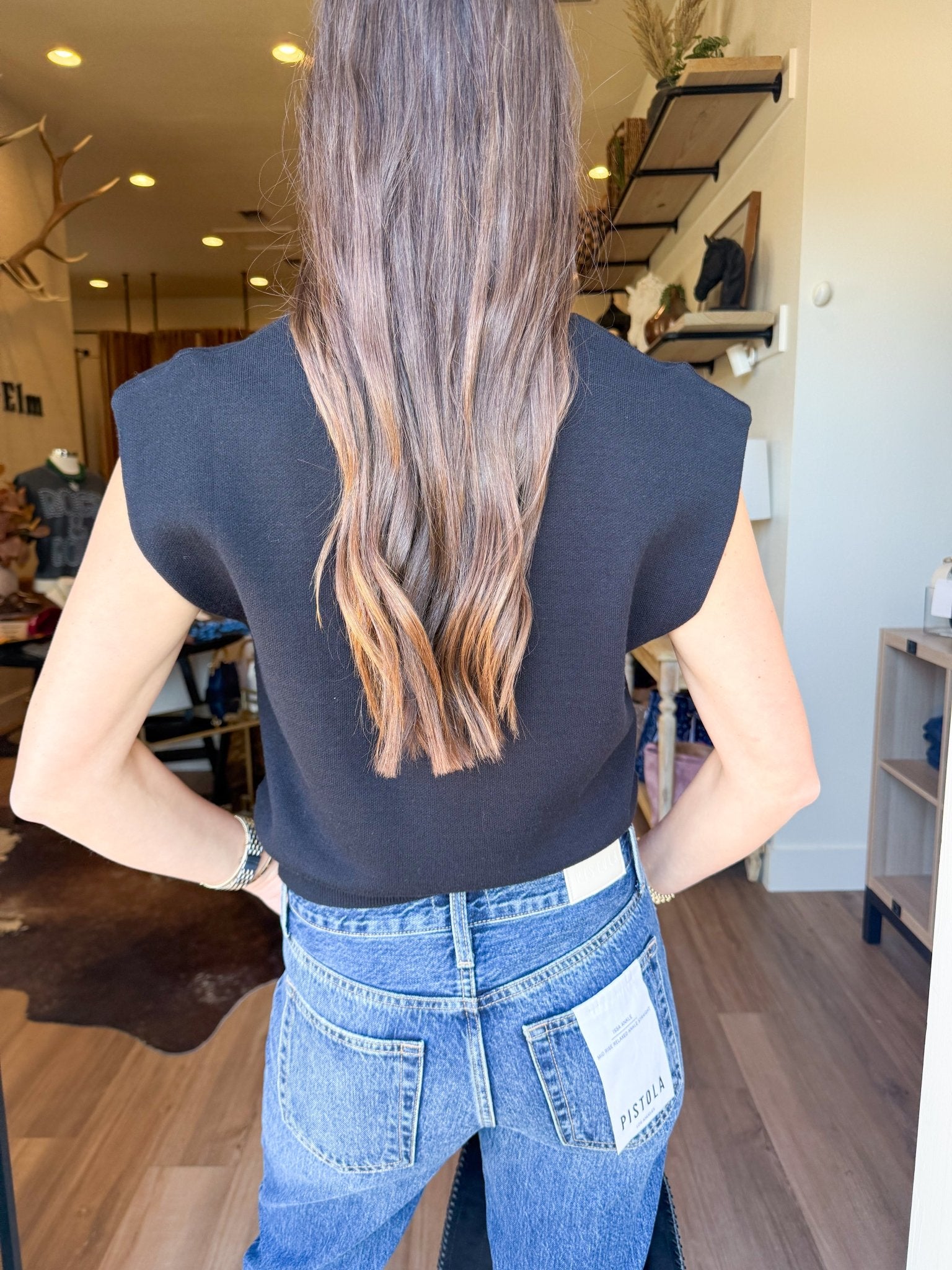 Reese Knit Top - Black - Elk + Elm