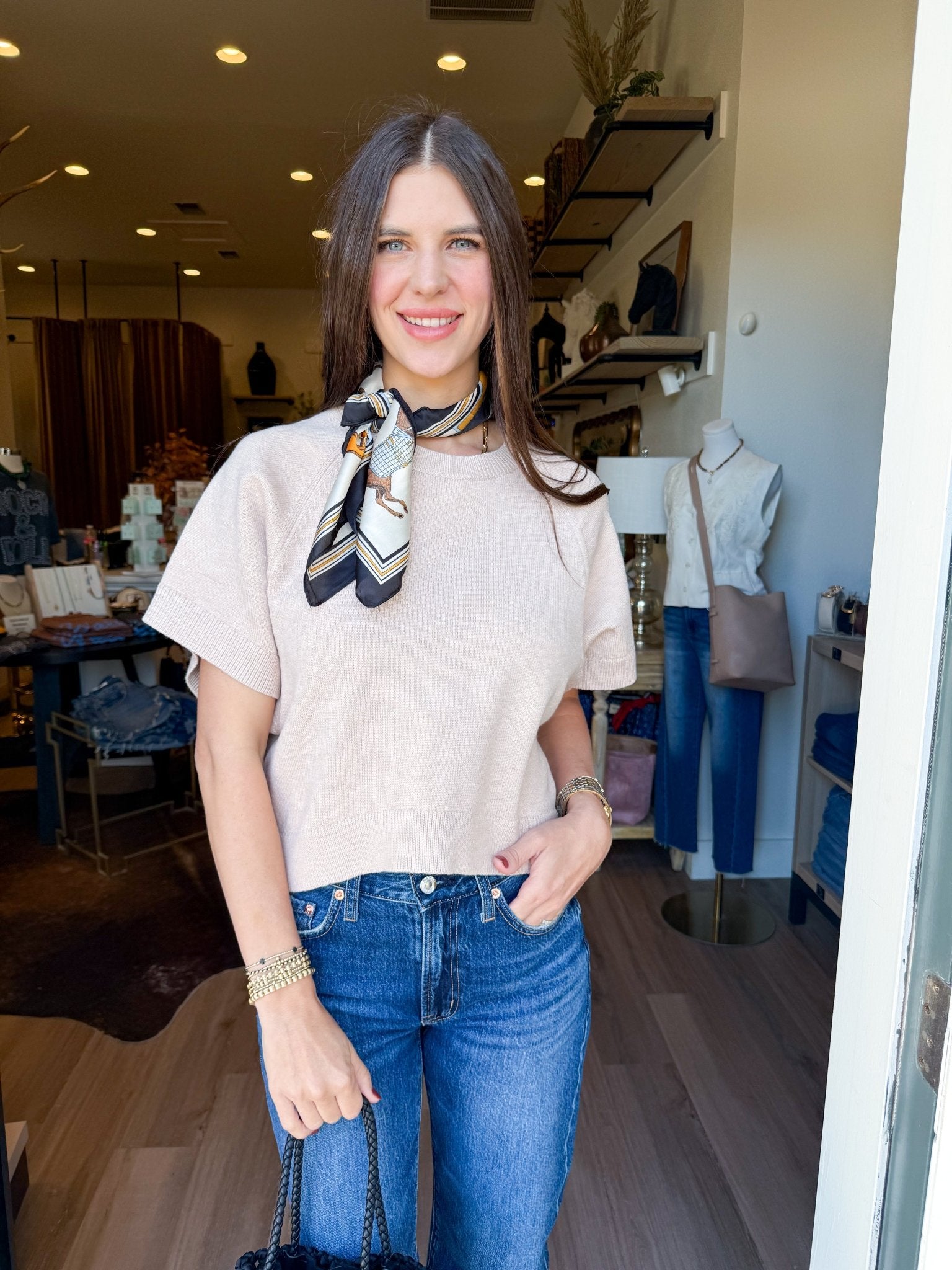 Relaxed Knit Sweater - Oatmeal - Elk + Elm