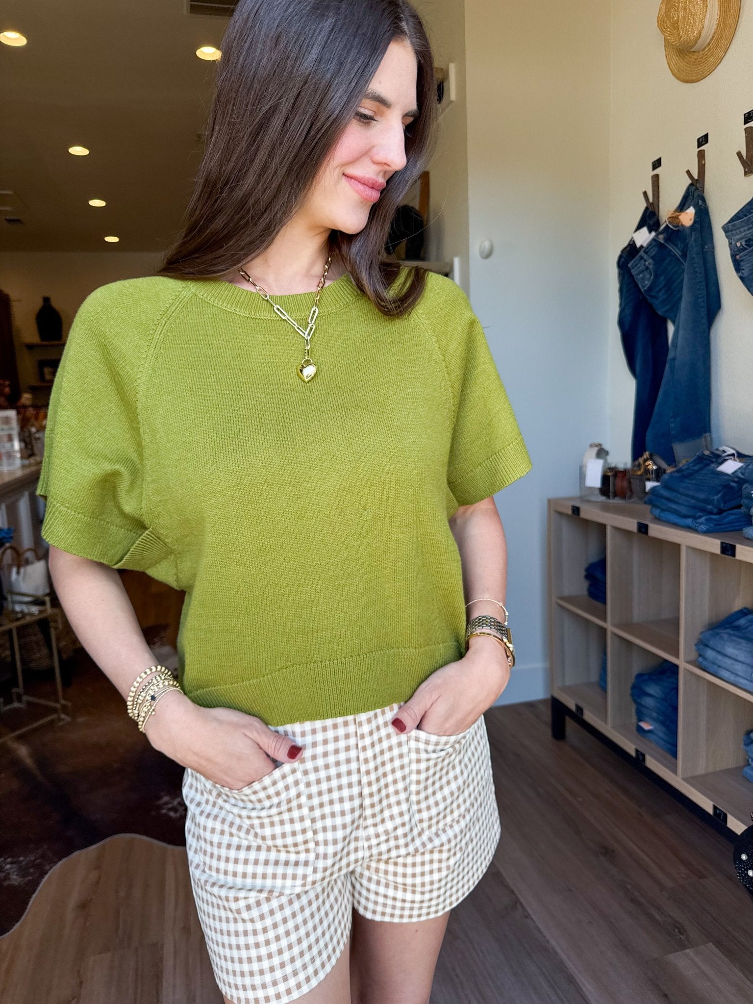 Relaxed Knit Sweater - Olive - Elk + Elm