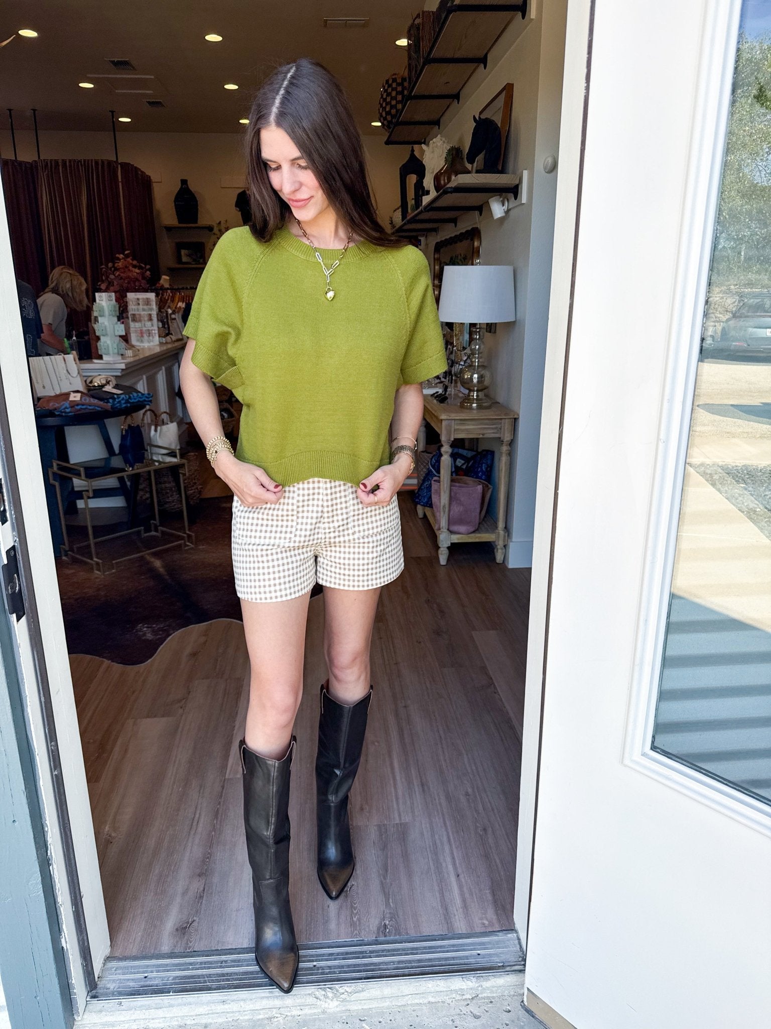 Relaxed Knit Sweater - Olive - Elk + Elm