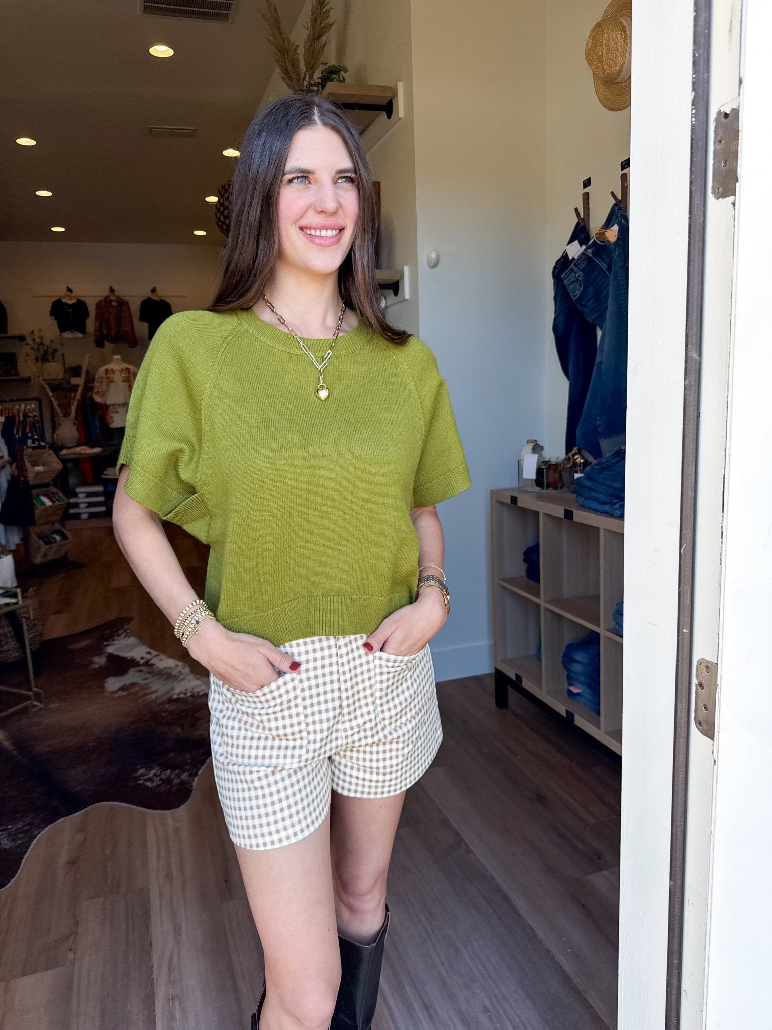 Relaxed Knit Sweater - Olive - Elk + Elm