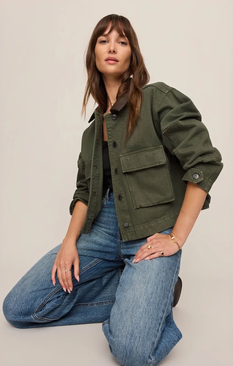 Rey Cropped Jacket - Elk + Elm