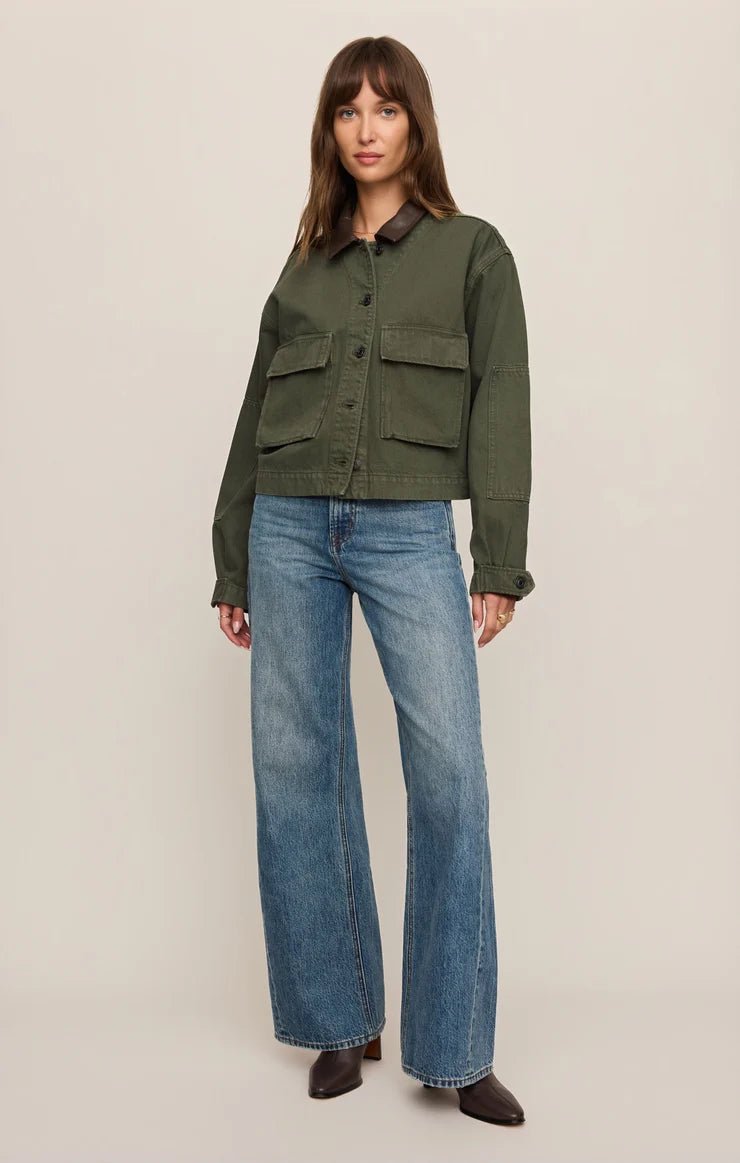 Rey Cropped Jacket - Elk + Elm