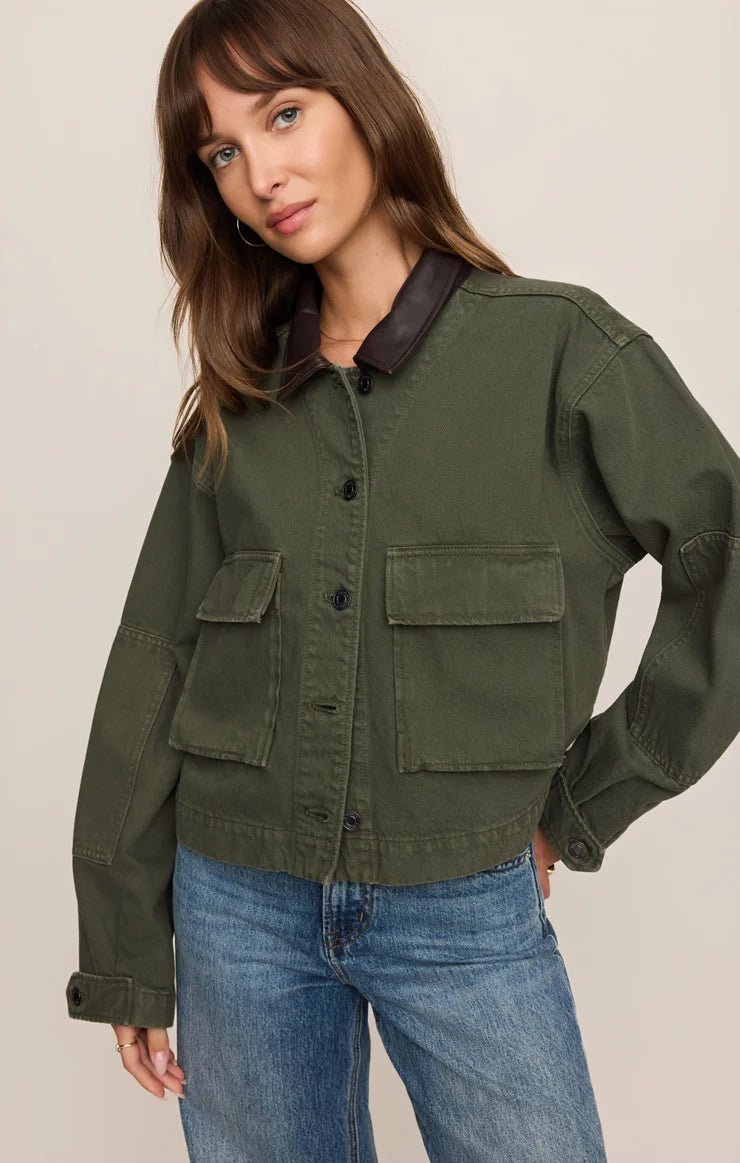 Rey Cropped Jacket - Elk + Elm