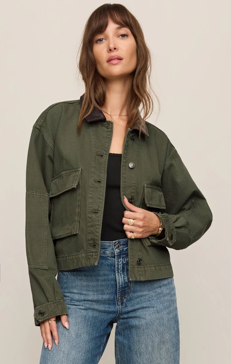 Rey Cropped Jacket - Elk + Elm