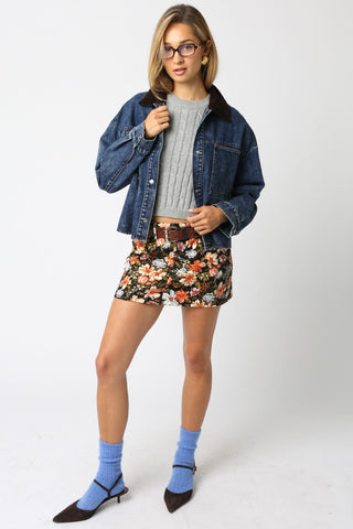 Riley Denim/Brown Jacket