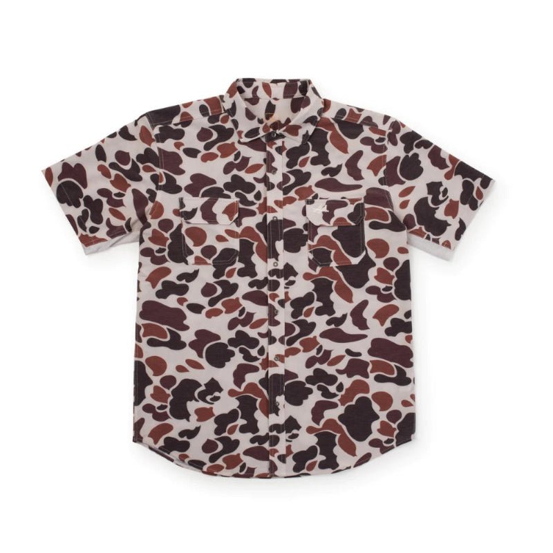 Rio SS Button Up Boone Camo - Elk + Elm