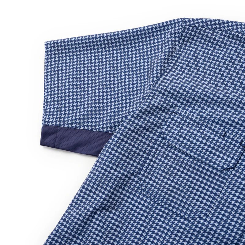 Rio SS Button Up - Houndstooth - Elk + Elm