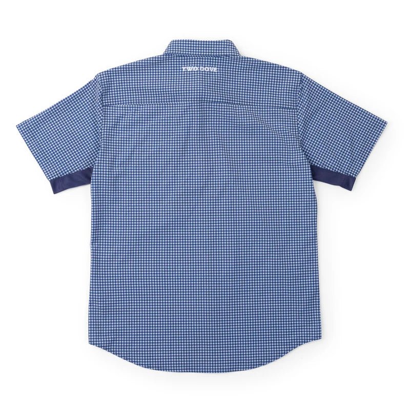 Rio SS Button Up - Houndstooth - Elk + Elm
