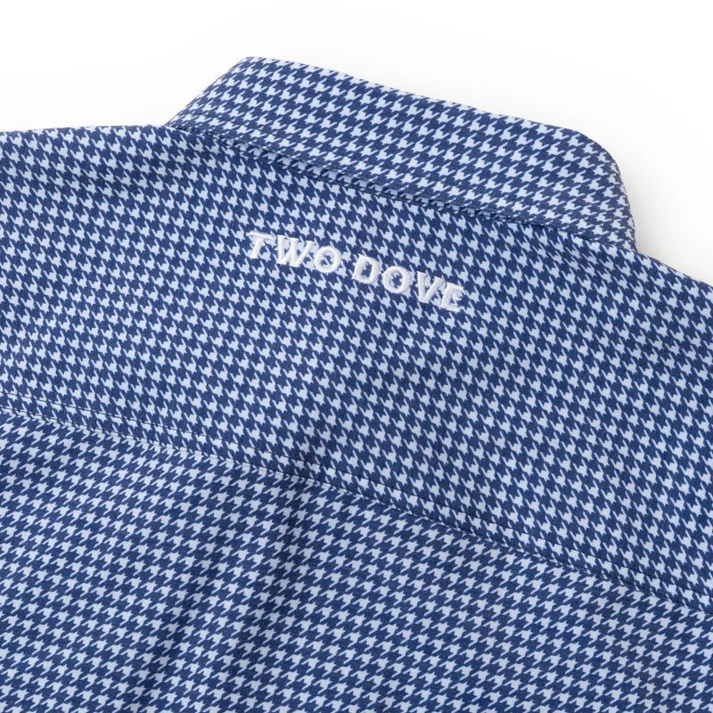 Rio SS Button Up - Houndstooth - Elk + Elm