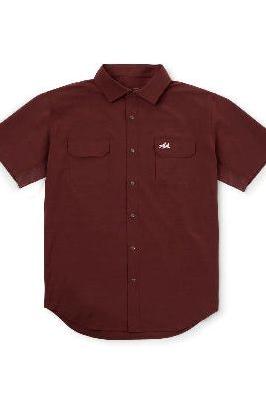 Rio SS Button Up Maroon - Elk + Elm