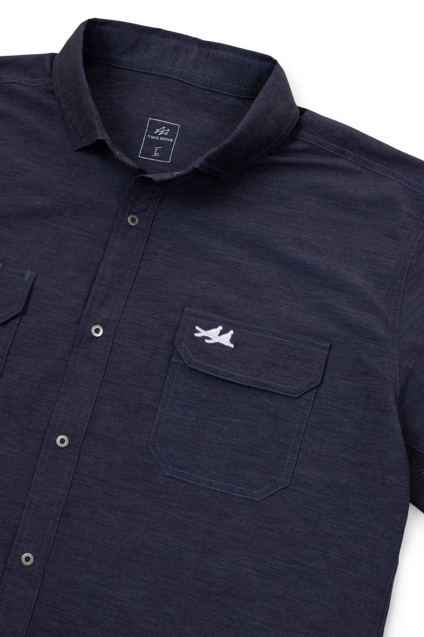 Rio SS Button Up Navy - Elk + Elm
