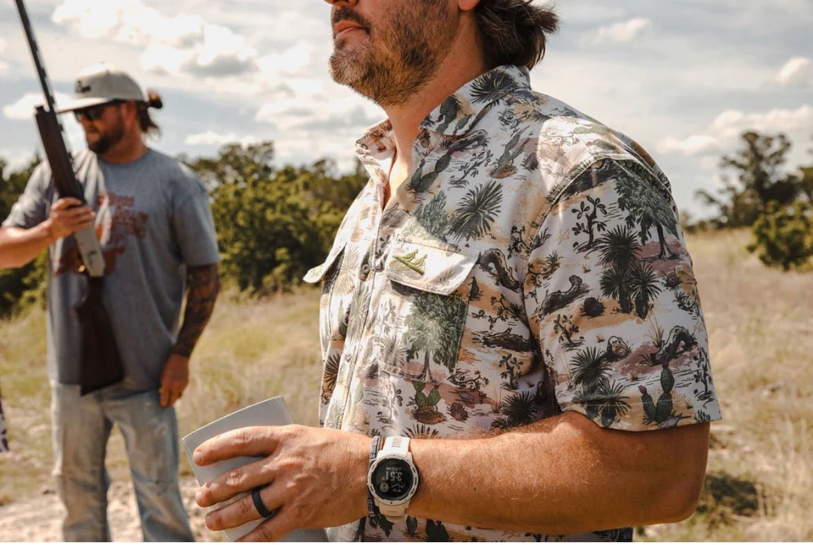 Rio SS Button Up South Coast Camo - Elk + Elm