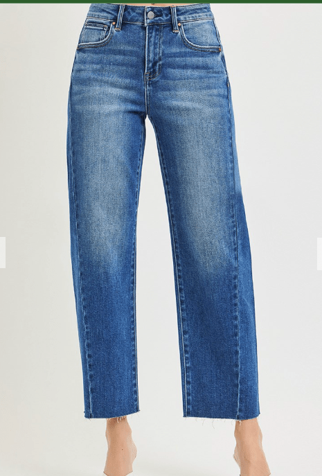 Risen Cropped Barrel Jean - Elk + Elm