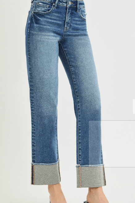 Risen Cuffed Ankle Jeans - Elk + Elm