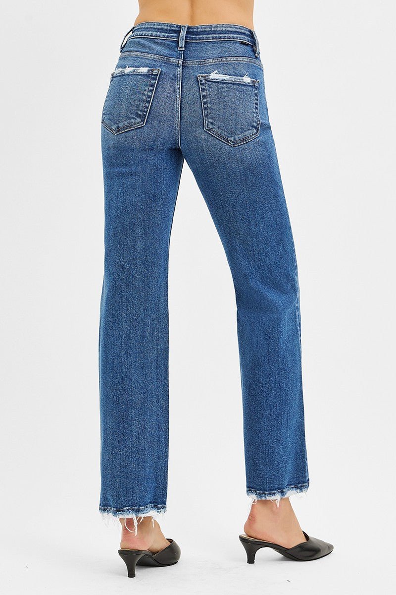 Risen Distressed Ankle Jeans - Elk + Elm
