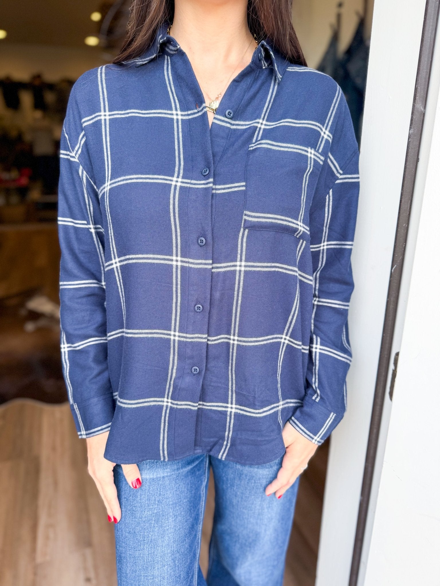 River Plaid Button Up - Elk + Elm