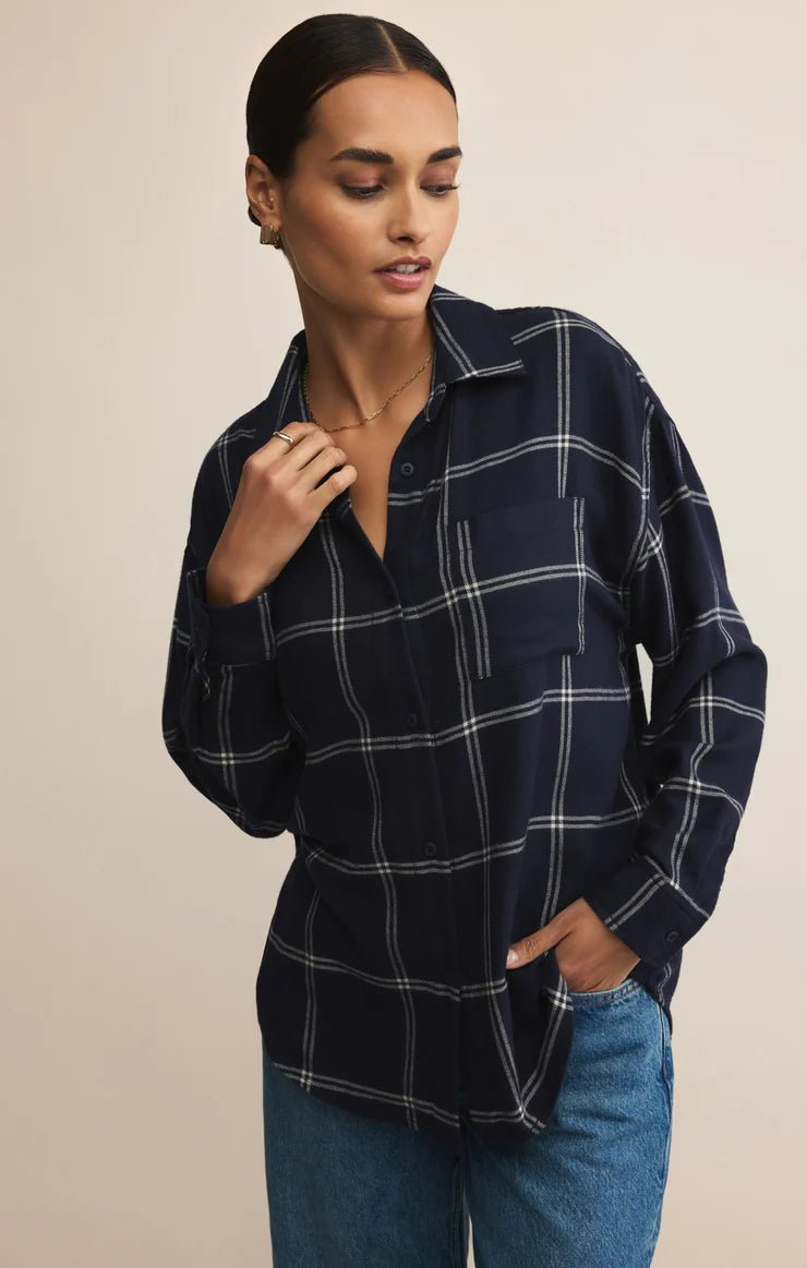River Plaid Button Up - Elk + Elm