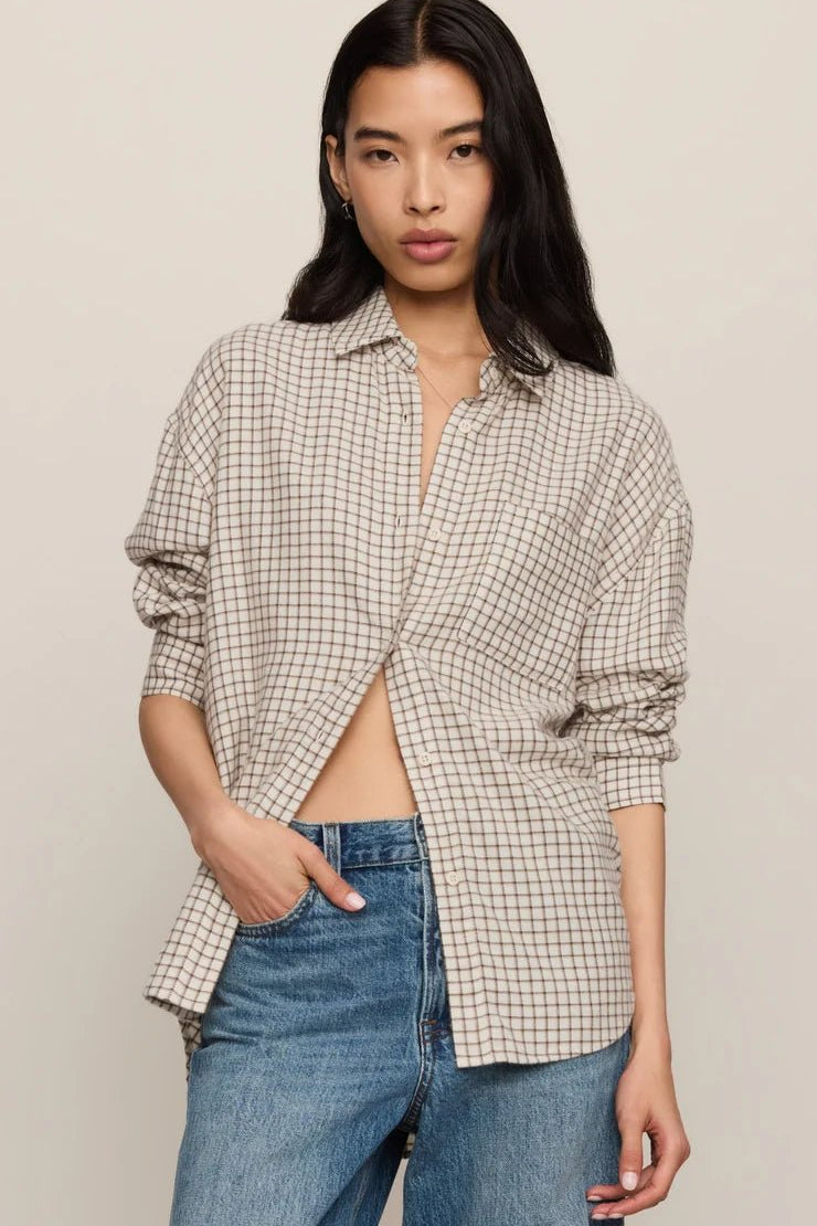 River Plaid Button Up- Frost PRL - Elk + Elm