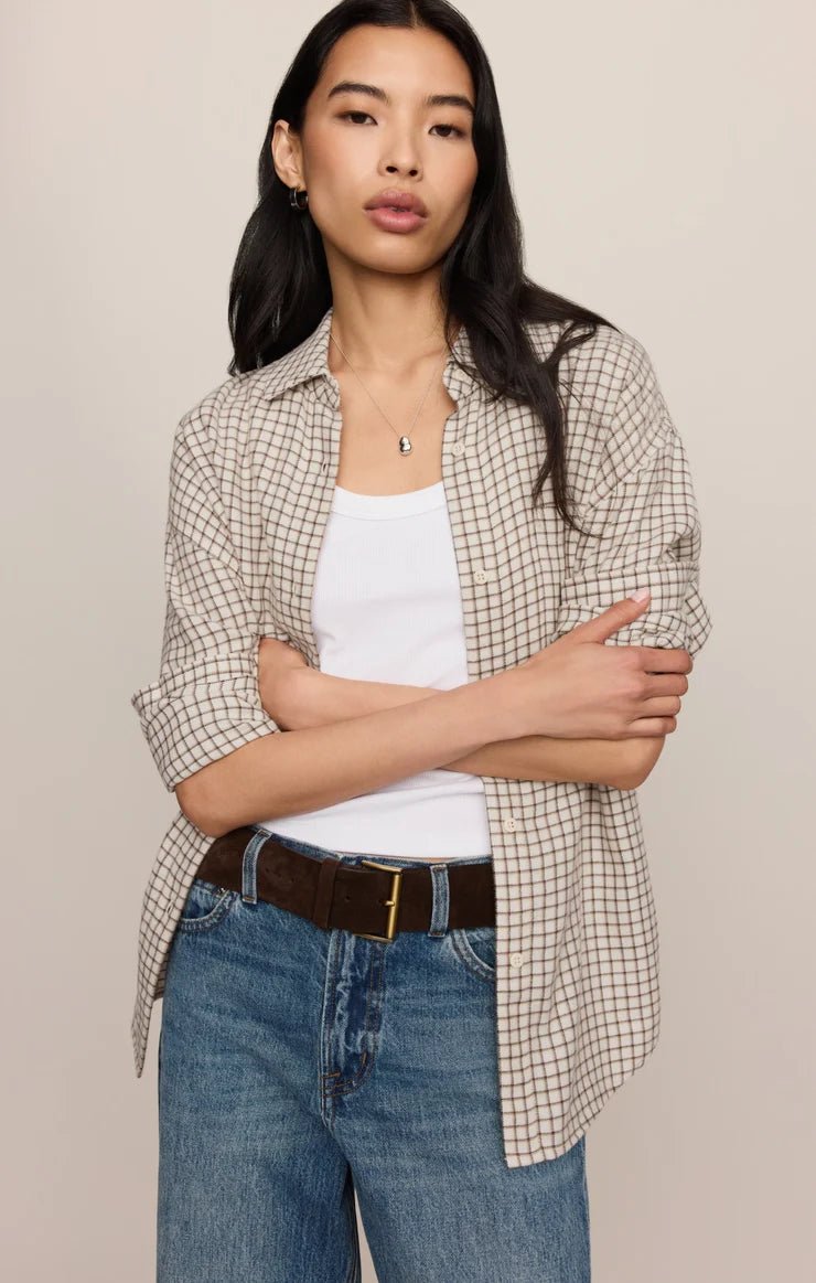 River Plaid Button Up- Frost PRL - Elk + Elm
