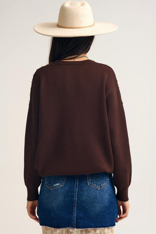 Sadie Fringe Sweater - Elk + Elm