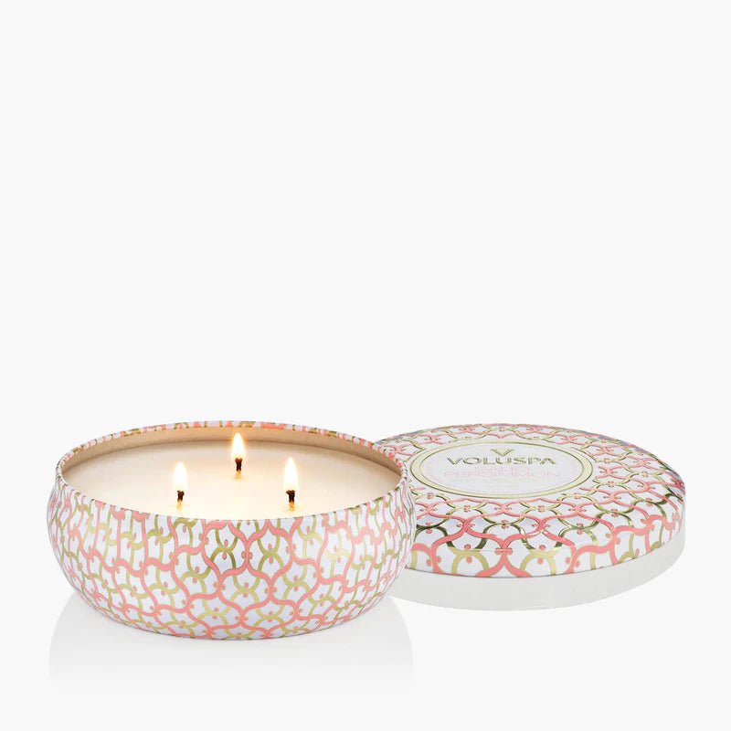 Saijo Persimmon Candle - 3 Wick Tin - Elk + Elm