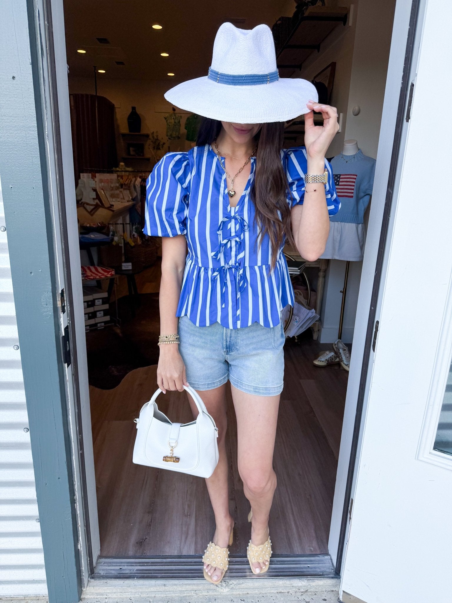 Sail Away Tie Top - Elk + Elm