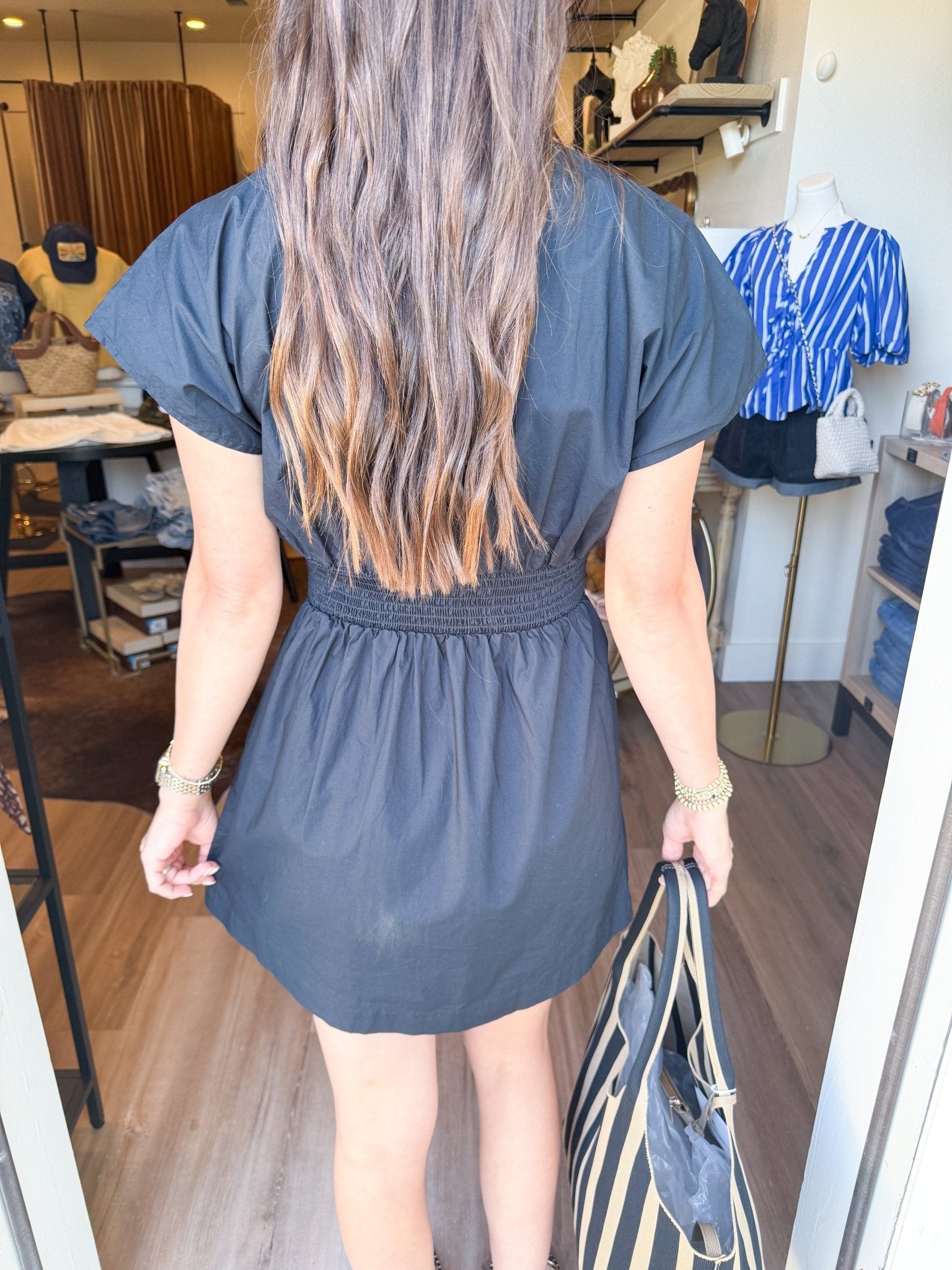 Sanna Poplin Mini Dress - Elk + Elm