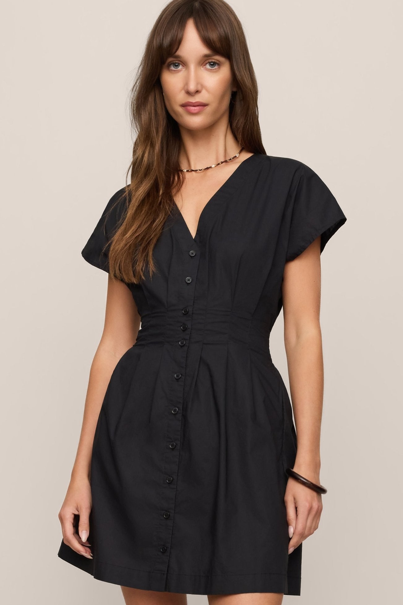 Sanna Poplin Mini Dress - Elk + Elm