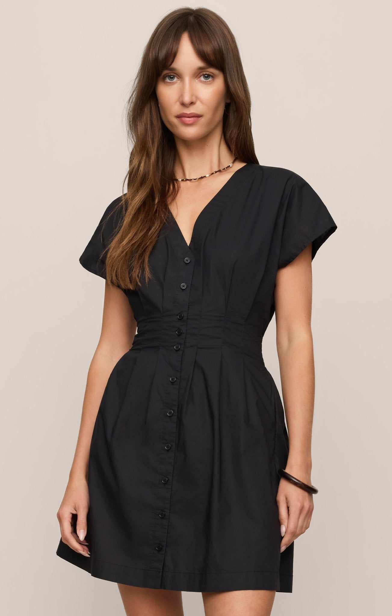 Sanna Poplin Mini Dress - Elk + Elm