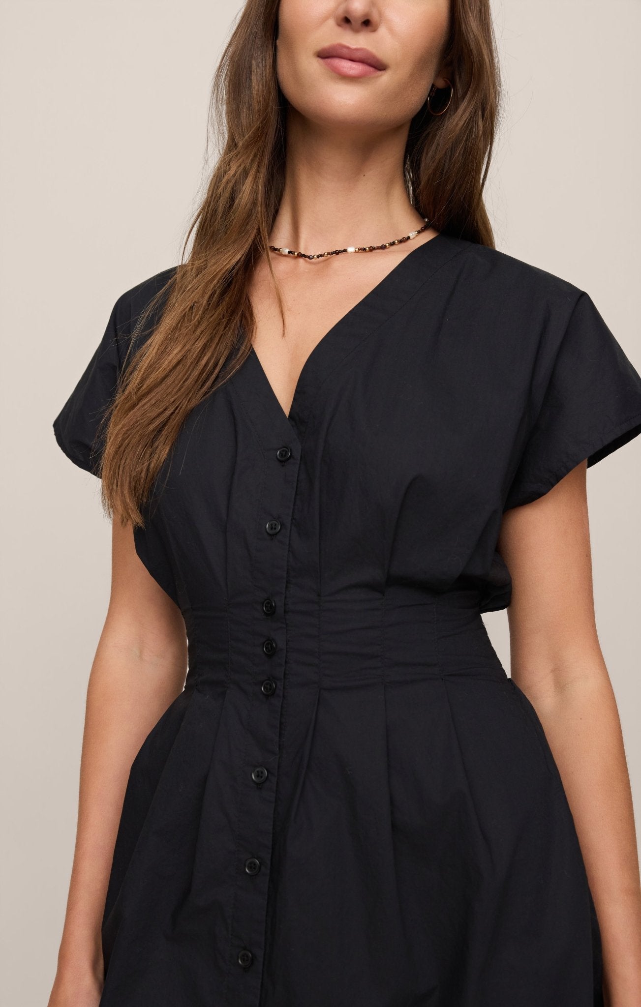 Sanna Poplin Mini Dress - Elk + Elm