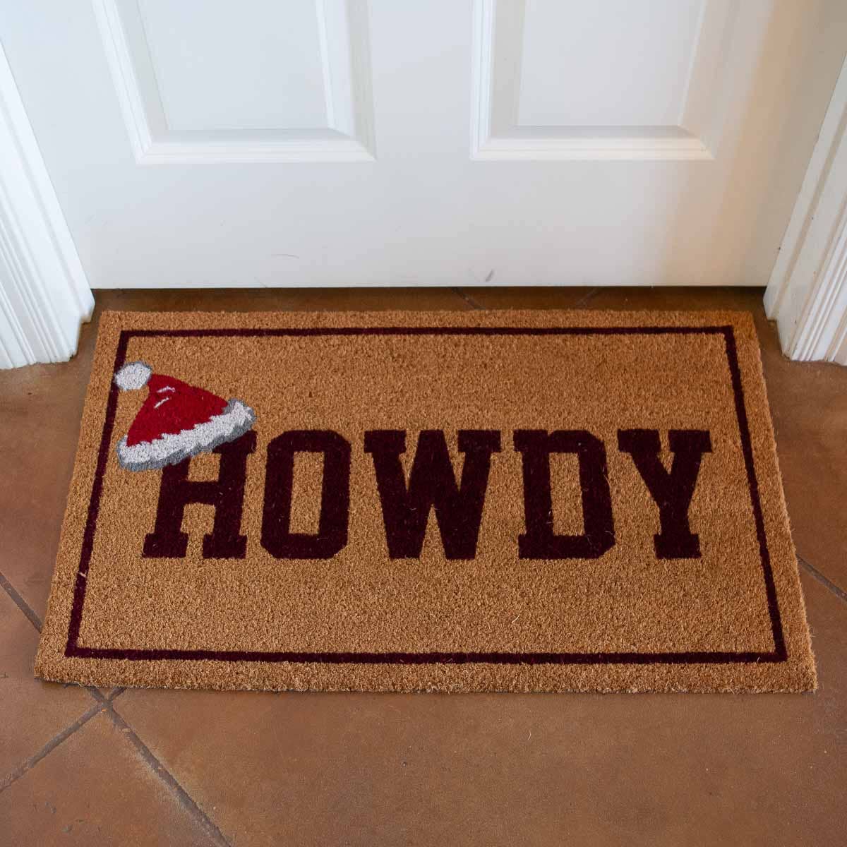Santa Hat Howdy Doormat - Elk + Elm