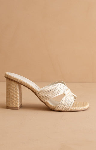 Santiaga Rafia Heel - Elk + Elm