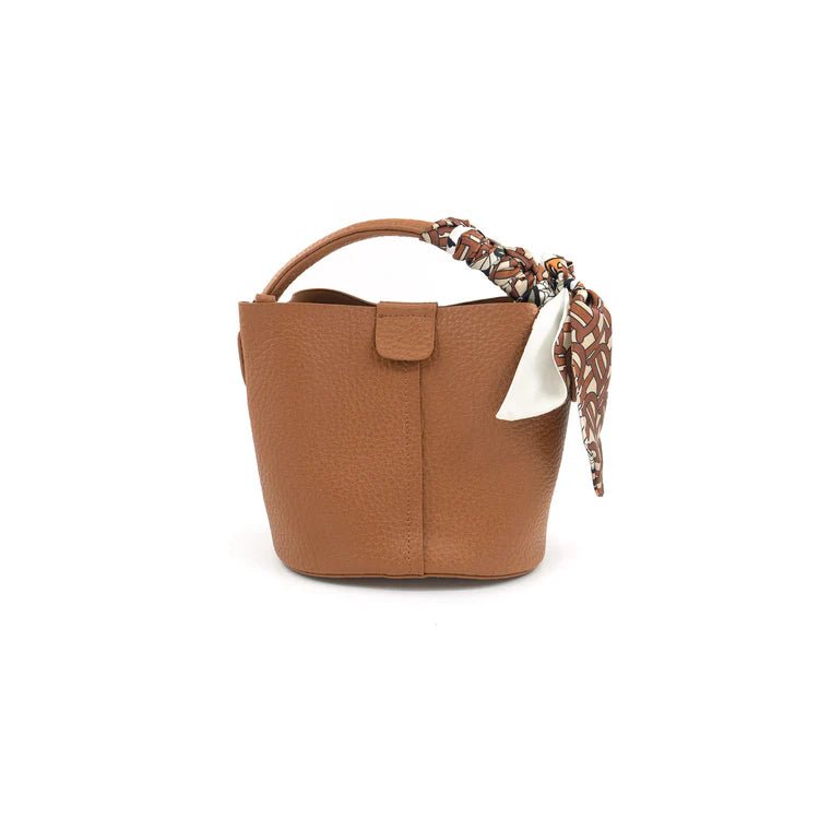 Scarf Bucket Small Bag - Brown - Elk + Elm
