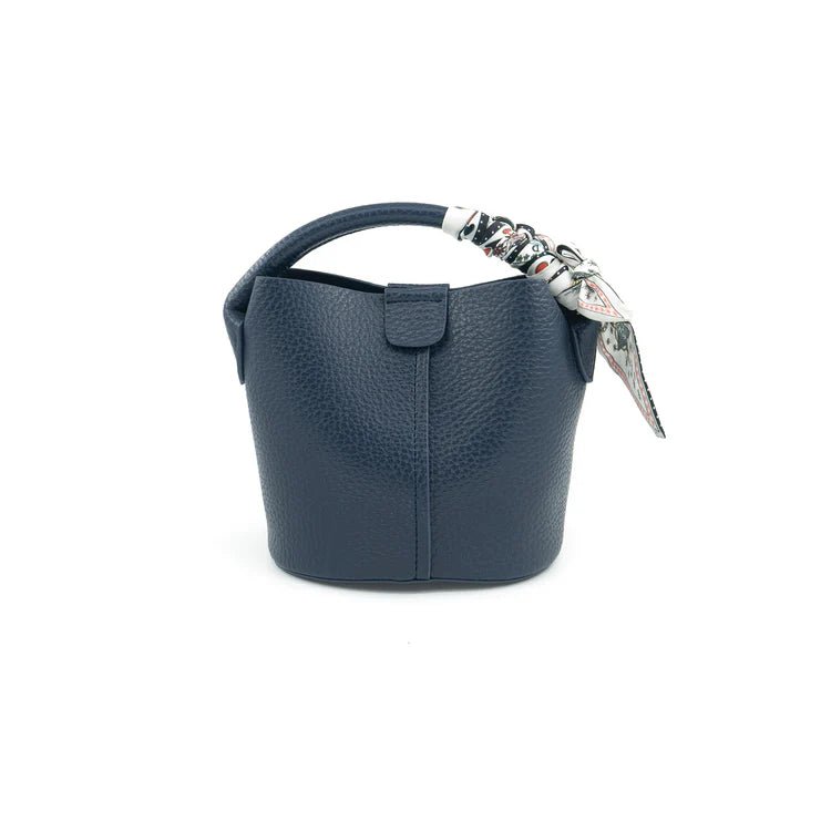 Scarf Bucket Small Bag - Navy - Elk + Elm